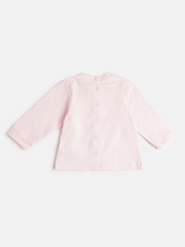Girls Light Pink Knitted Smock with Leggings image number 1